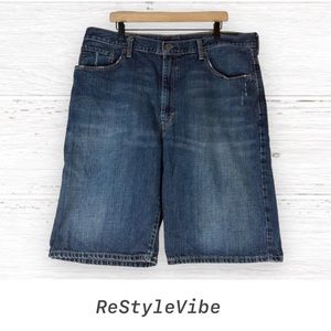 LEVI’S Men’s Size 40 Denim Jean Shorts Red Tab 569 Relaxed Fit Style Jorts